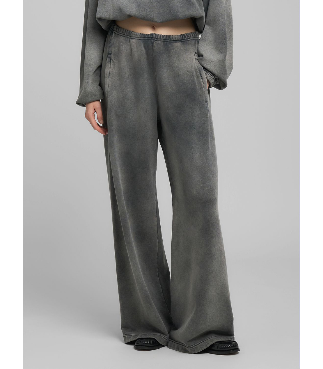 ワイドレッグフリースパンツ 詳細画像 ダークグレー 2